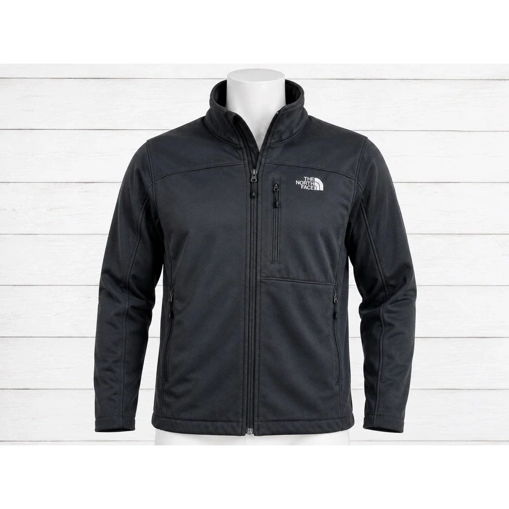 The North Face Apex Bionic Jacket Men's Large Black Softshell F11 AMVY T183